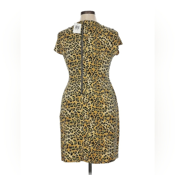 Carmen Marc Valvo Leopard Print Sheath Dress XL NWT - Picture 2 of 8
